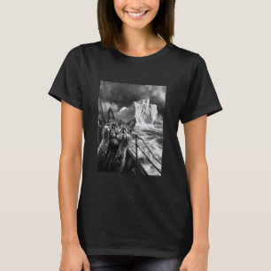 Camiseta Gato Assustado Surpreso Selfie Funny Titanic Icebe
