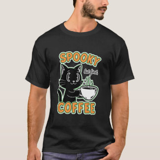 Camiseta Gato Assustador mas Primeiro Café