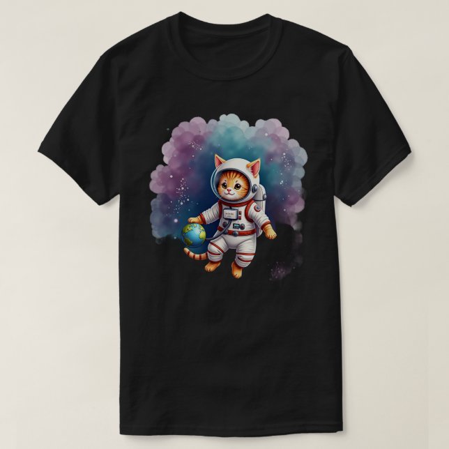 Camiseta Gato Astro (Frente do Design)