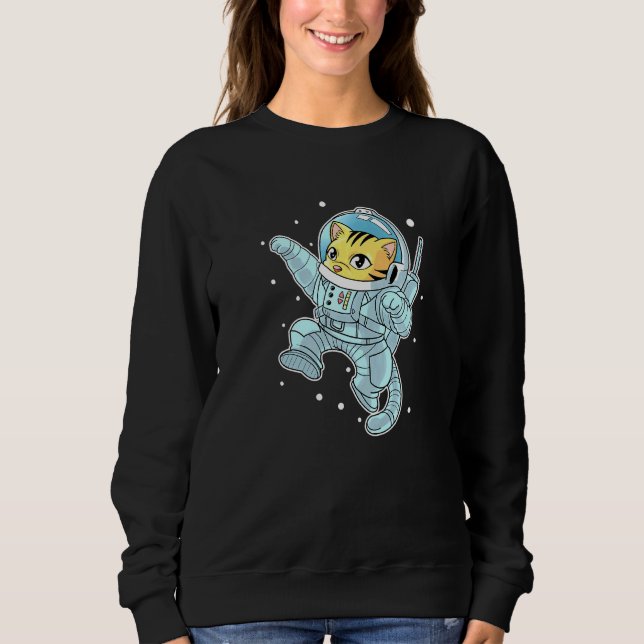 Camiseta Gato Astro Gato Espachante Gato Espacial Gatos Esp (Frente)