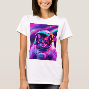 Camiseta gato astronauta