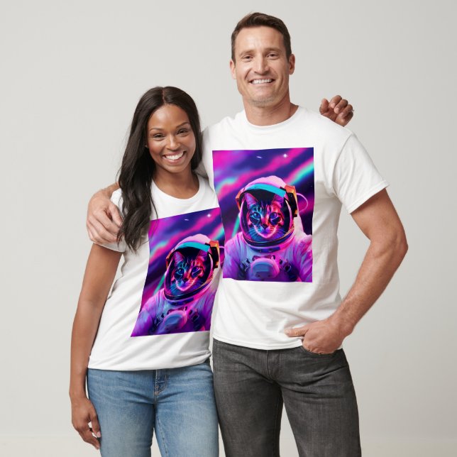 Camiseta gato astronauta (Unissex)