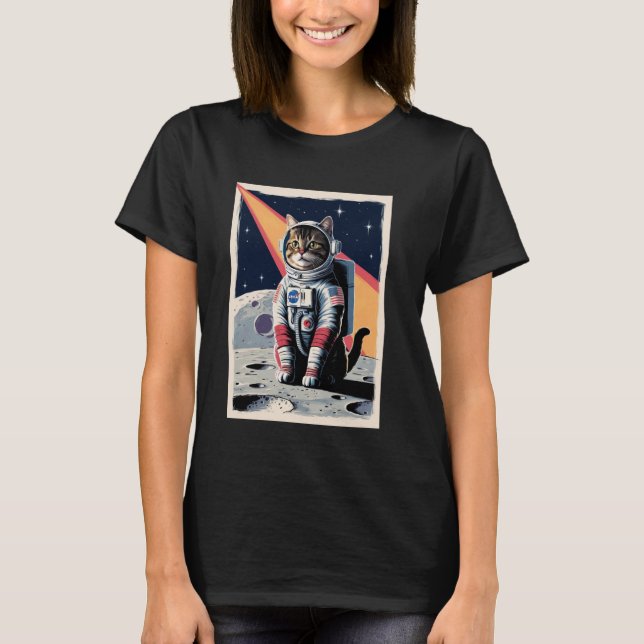 Camiseta Gato Astronauta Animal Espaço (Frente)