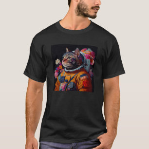 Camiseta Gato Astronauta Colorido