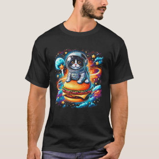 Camiseta Gato Astronauta Com Roupas Engraçadas De Cheesebur