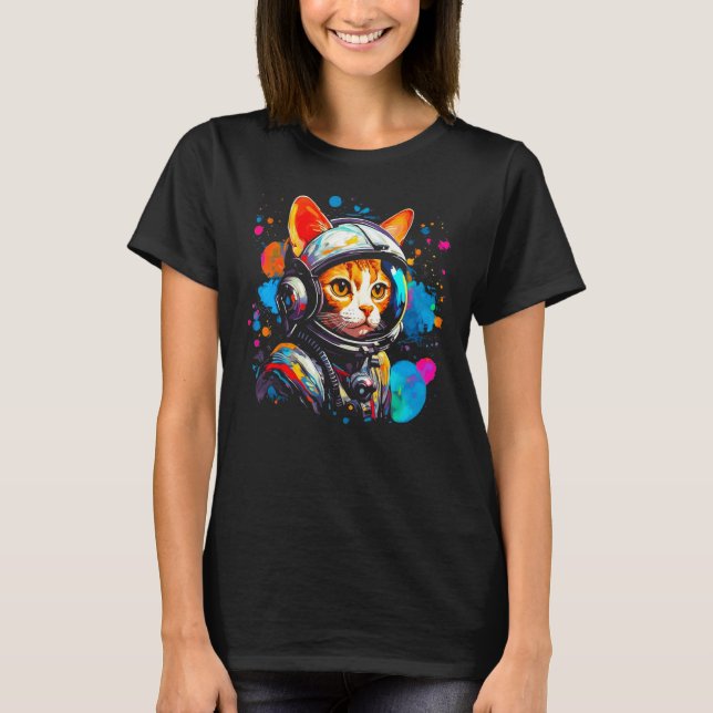 Camiseta Gato Astronauta Devon Rex (Frente)