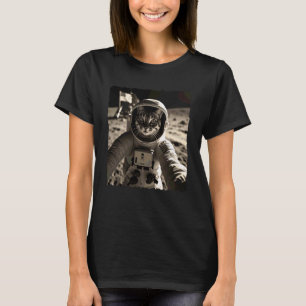 Camiseta Gato Astronauta do Espaço Selfie Pouso na Lua Engr