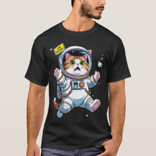 Camiseta Gato Astronauta em Problemas