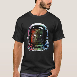 Camiseta Gato Astronauta Engraçado Amante de Gato Espacial