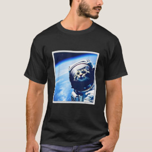 Camiseta gato astronauta espacial