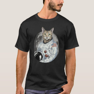 Camiseta Gato Astronauta Espaço Cósmico Gatinho Lua