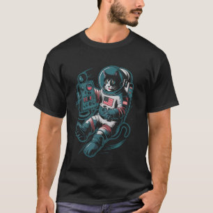 Camiseta Gato Astronauta Explorador Espacial Galáxia Gato R