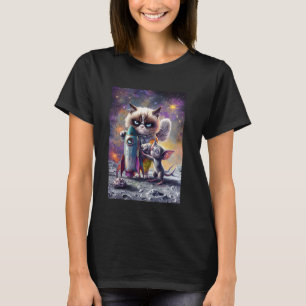 Camiseta Gato Astronauta Foguete Espaço
