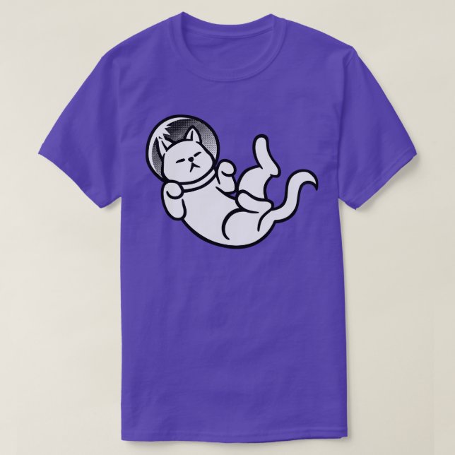 Camiseta Gato Astronauta Minimalista de Tobe Fonseca (Frente do Design)