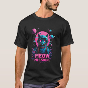 Camiseta Gato Astronauta - Missão Meow Espaço para Amantes