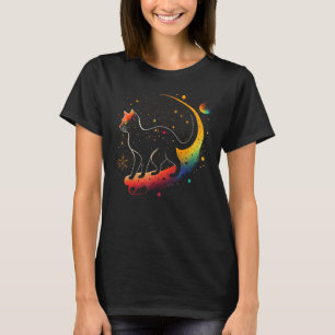Camiseta Gato Astronauta ou Gato Divertido da Galáxia no Am