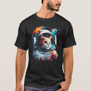 Camiseta Gato Astronauta ou Gato Espacial Divertido no Amor