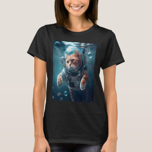 Camiseta Gato Astronauta Subaquático