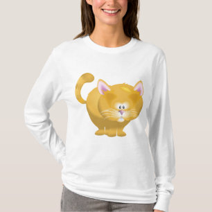 Camiseta Gato Atigrado Gengibre Redondo Fofo