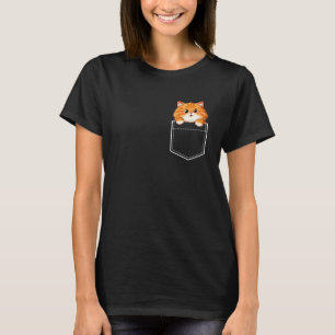 Camiseta Gato Atigrado Laranja Engraçado Amante Felino para