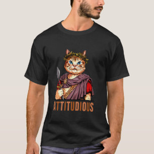 Camiseta Gato ATITUDIOSO Deus Grego Romano Gladiador Atitud