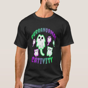 Camiseta Gato Atividade Paranormal Purranormal de Halloween