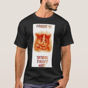 Camiseta Gato atual de 93 Thunder Perfect Mente Louis Wain