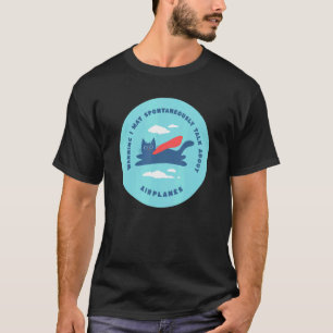 Camiseta Gato Aviso Eu posso espontaneamente falar sobre av