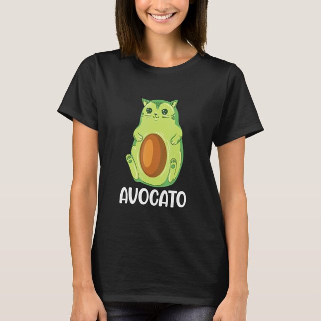 Camiseta Gato Avogato Vegano Abacate (Frente)