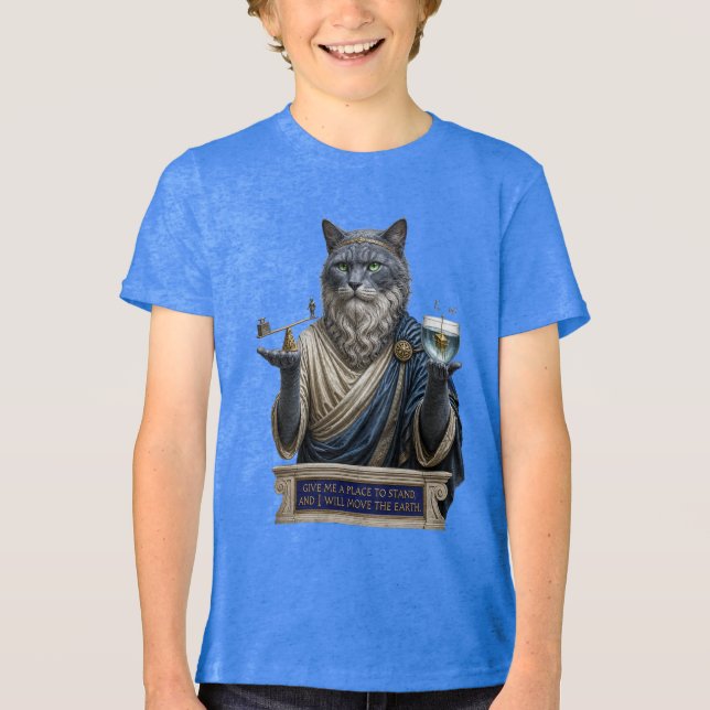 Camiseta Gato Azul Russo Arquimedes (Frente)