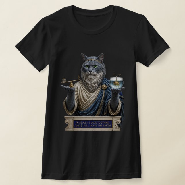 Camiseta Gato Azul Russo Arquimedes (Postura )