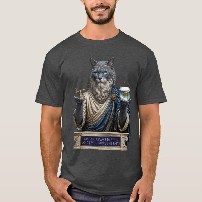 Camiseta Gato Azul Russo Arquimedes (Frente)