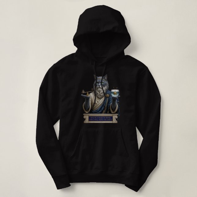 Camiseta Gato Azul Russo Arquimedes (Frente do Design)