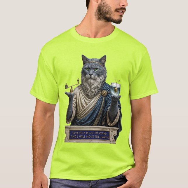 Camiseta Gato Azul Russo Arquimedes (Frente)