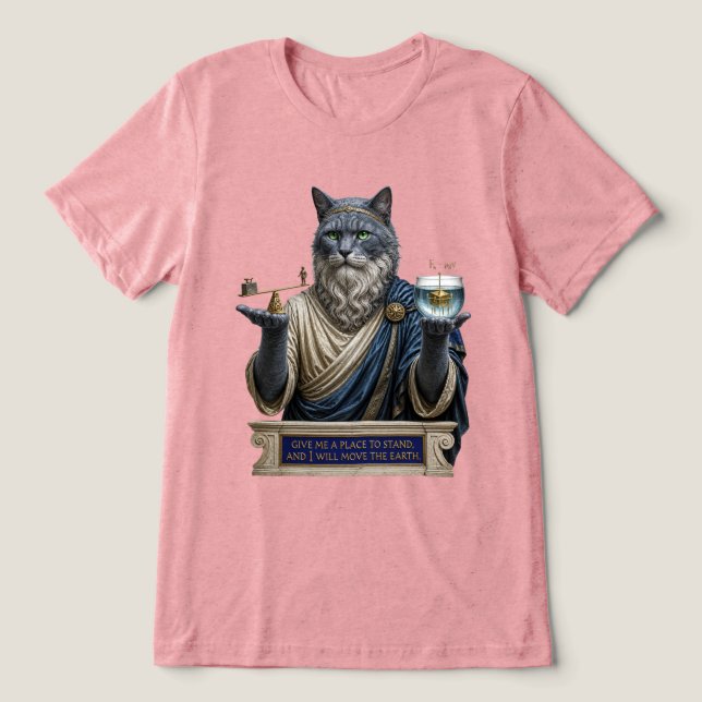 Camiseta Gato Azul Russo Arquimedes (Design frontal)