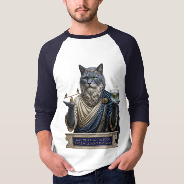 Camiseta Gato Azul Russo Arquimedes (Frente)