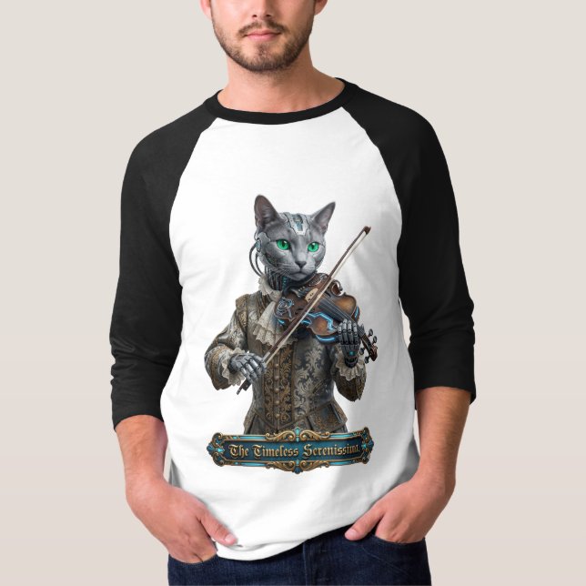 Camiseta Gato Azul Russo da Serenissima Atemporal (Frente)