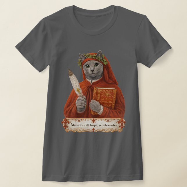 Camiseta Gato Azul Russo Dante Alighieri (Postura )