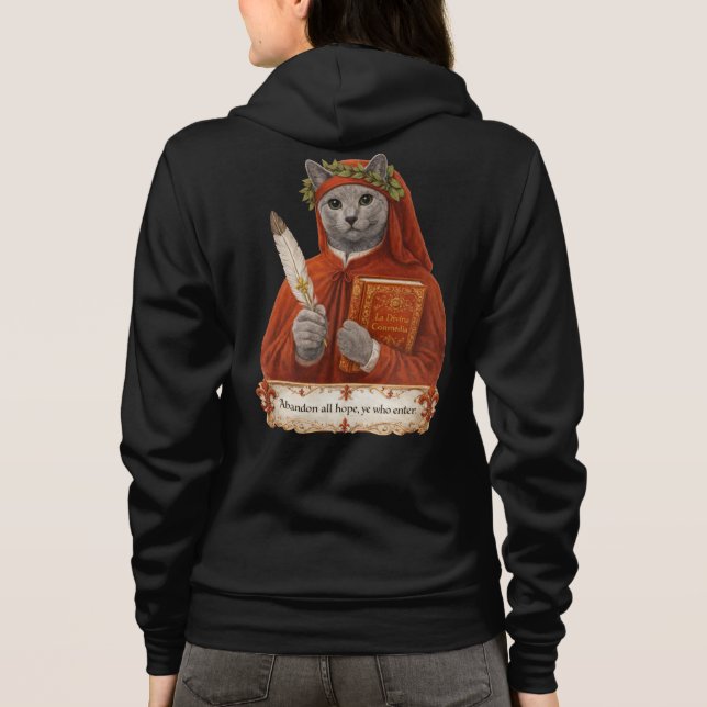 Camiseta Gato Azul Russo Dante Alighieri (Verso)