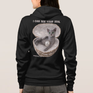 Camiseta Gato Azul Russo - Eu Posso Ver Sua Alma