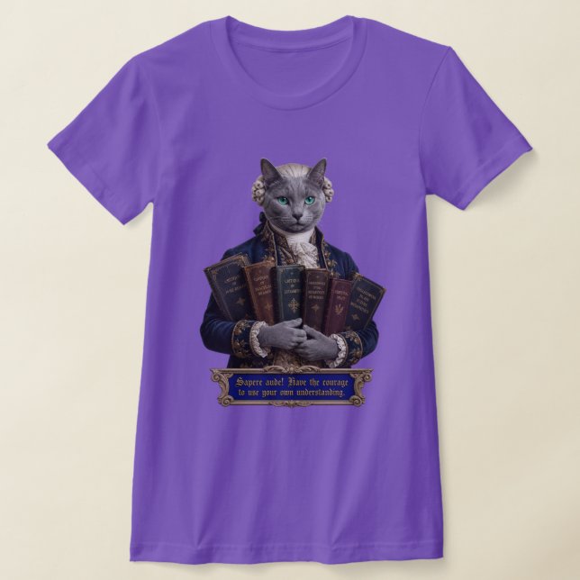 Camiseta Gato Azul Russo Immanuel Kant (Postura )