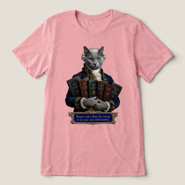 Camiseta Gato Azul Russo Immanuel Kant (Design frontal)