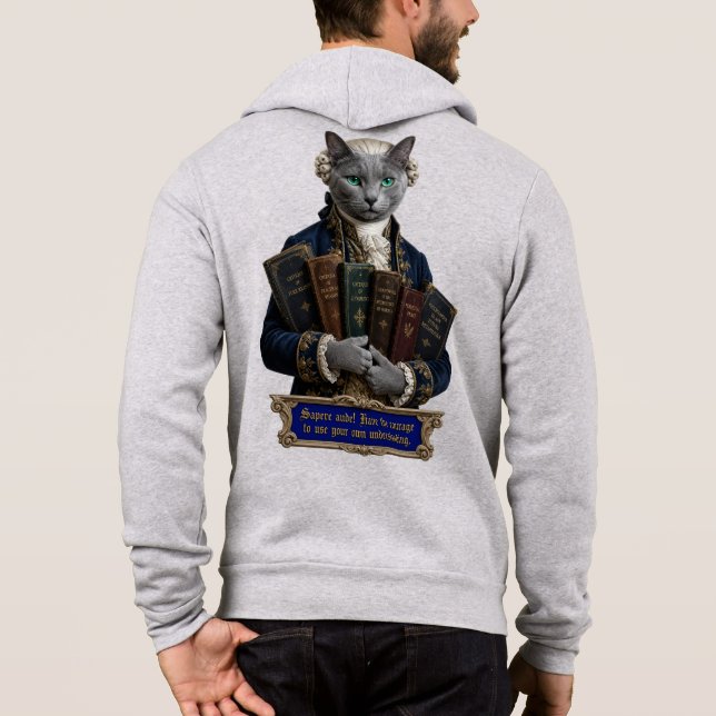 Camiseta Gato Azul Russo Immanuel Kant (Verso)