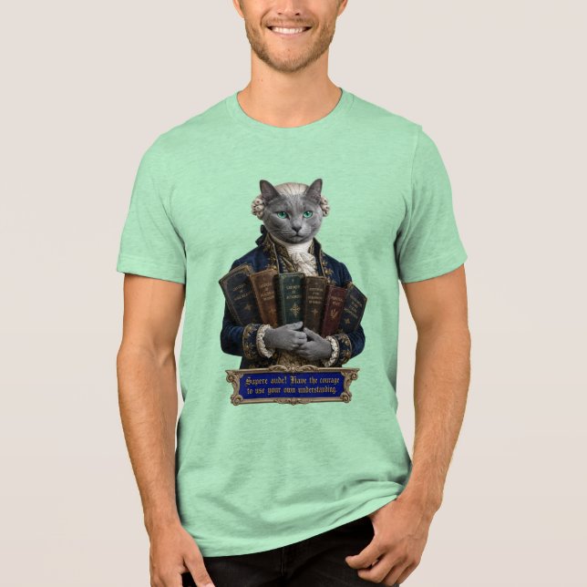 Camiseta Gato Azul Russo Immanuel Kant (Frente)