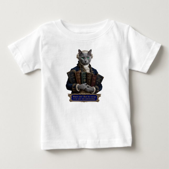 Camiseta Gato Azul Russo Immanuel Kant (Frente)