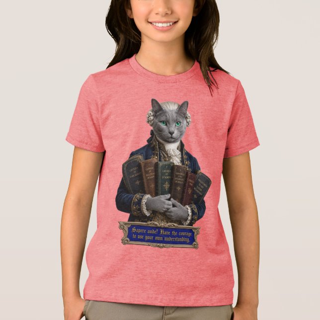 Camiseta Gato Azul Russo Immanuel Kant (Frente)