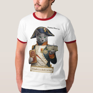 Camiseta Gato Azul Russo Napoleão Bonaparte