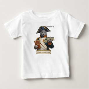 Camiseta Gato Azul Russo Napoleão Bonaparte