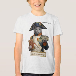 Camiseta Gato Azul Russo Napoleão Bonaparte