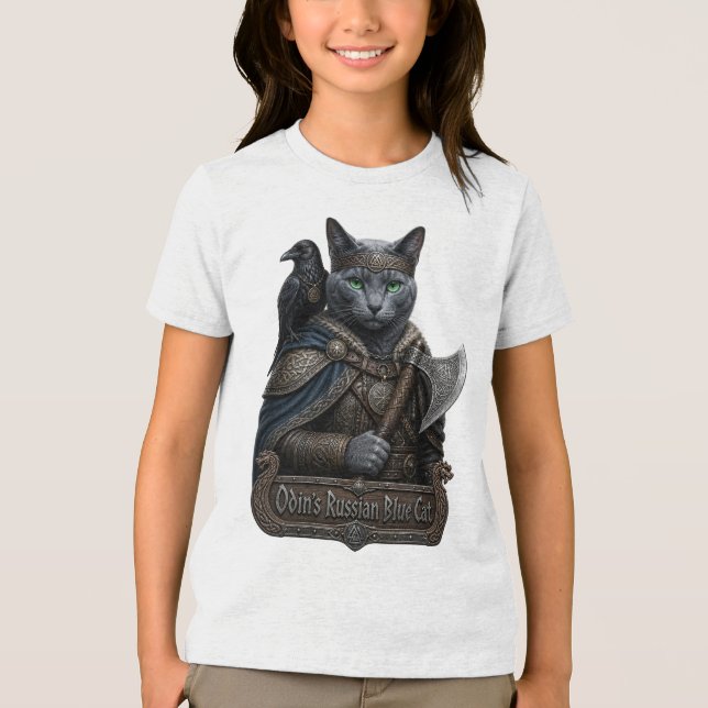 Camiseta Gato Azul Russo Nobre Odin (Frente)